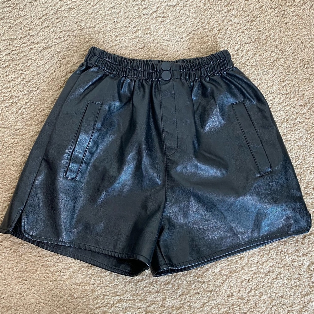 Redberry Faux Leather Shorts XS